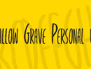 Shallow Grave Personal use font