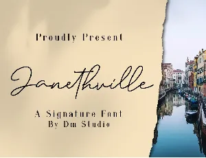 Janethville font