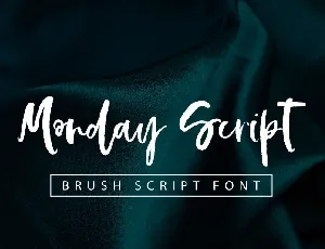 Monday Script Typeface font