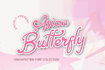 Asian Butterfly Script font