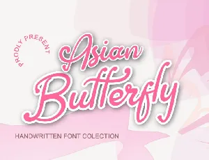 Asian Butterfly Script font