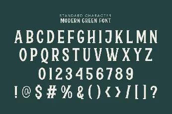 Modern Green font