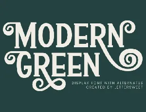 Modern Green font