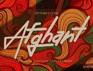 Afghant Bold Signature font