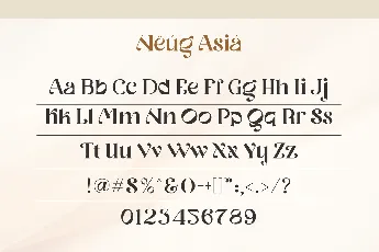 Neug Asia Demo font