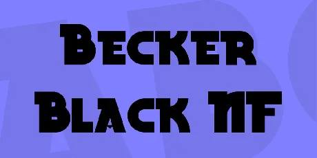 Becker Black NF font