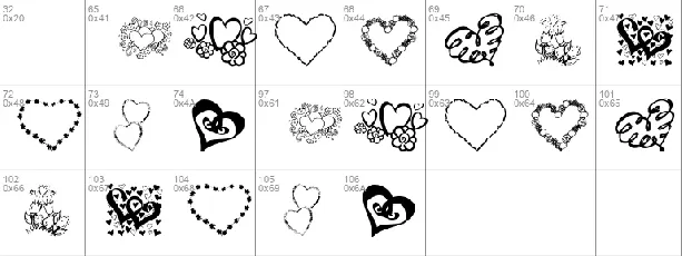 KR All About The Heart font