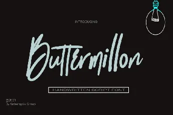 Buttermillon Script font