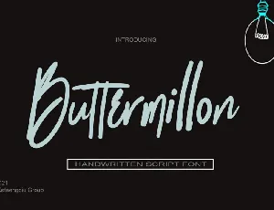 Buttermillon Script font