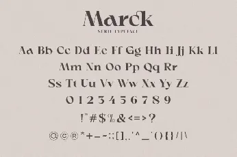 Marck font