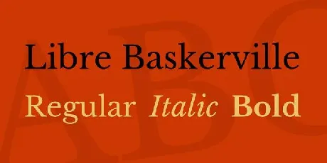 Libre Baskerville Family font