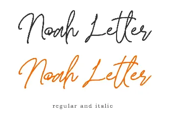 Noah Letter font