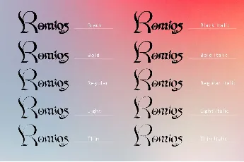 Romios-Personal use font