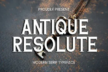 Antique Resolute font