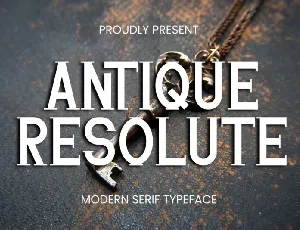 Antique Resolute font