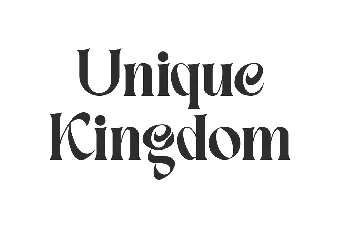 Unique Kingdom Demo font