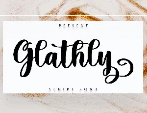 Glathly font