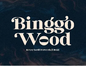 Binggo Wood font