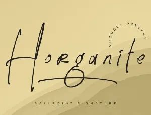 Horganite font