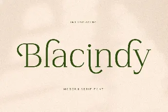 Blacindy DEMO VERSION font