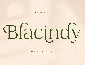 Blacindy DEMO VERSION font