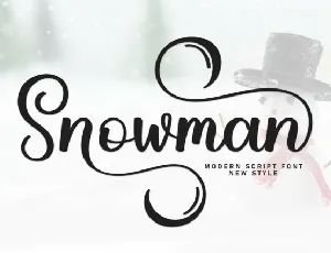 Snowman Script font