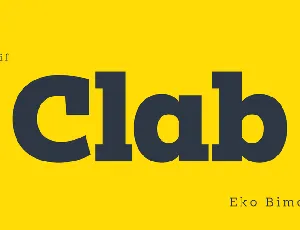 Clab Personal Use font