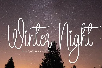 Winter Night Handwritten font