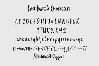 East Watch Bold Handwritten font