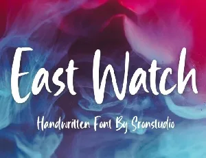 East Watch Bold Handwritten font