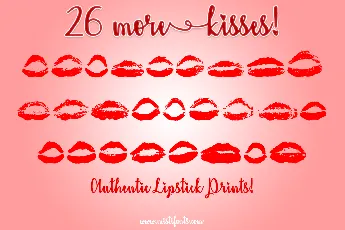 26 More Kisses font