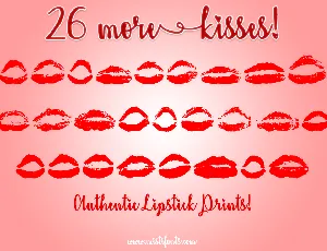 26 More Kisses font