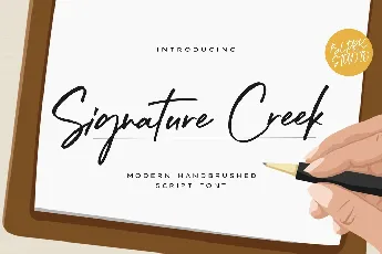 Signature Creek font