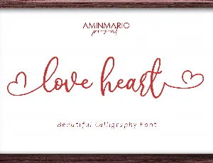 love heart font