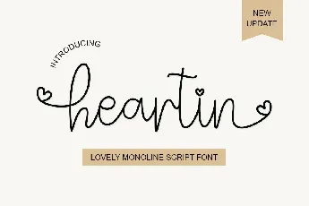 Heartin - Personal Use font