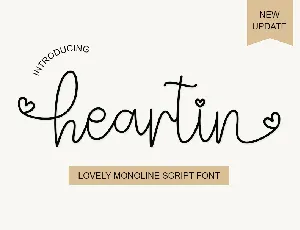 Heartin - Personal Use font