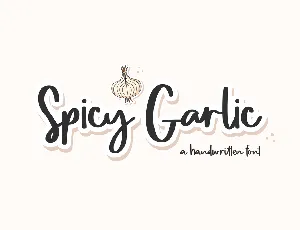 Spicy Garlic Demo font