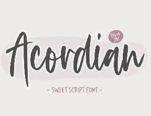 Acordian Sweet font