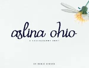 Aslina Ohio Calligraphy font