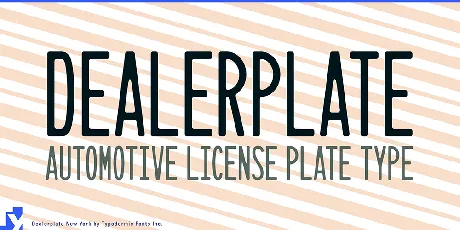 Dealerplate font