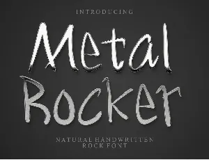 Metal rocker font