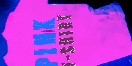 Pink T-shirt font