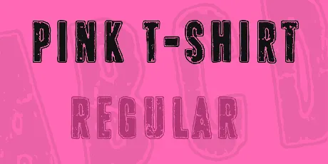 Pink T-shirt font