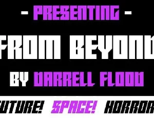From Beyond Display font