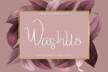 Washllo Handwritting font