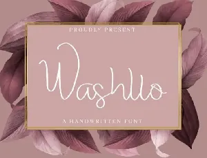 Washllo Handwritting font