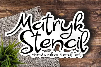 Matryk Stencil font