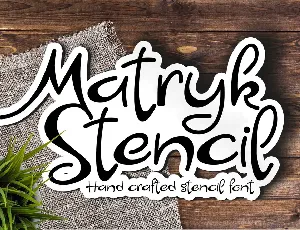 Matryk Stencil font