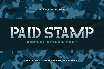 Paid Stamp font