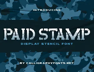 Paid Stamp font